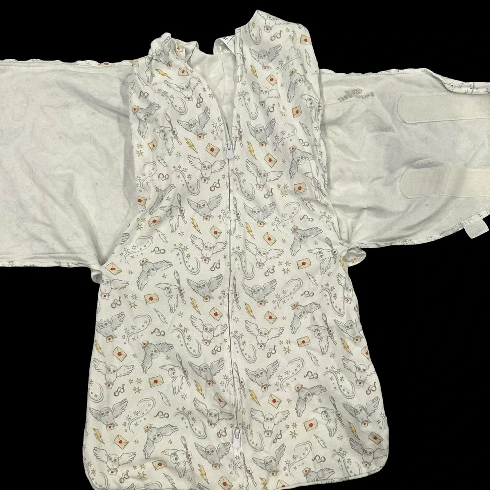 HALO SleepSack Swaddle Harry Potter Wizarding World Hedwig White Small 3-6M